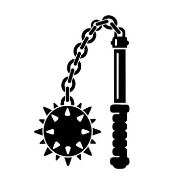 Medieval Morning Star Flail Weapon Icon