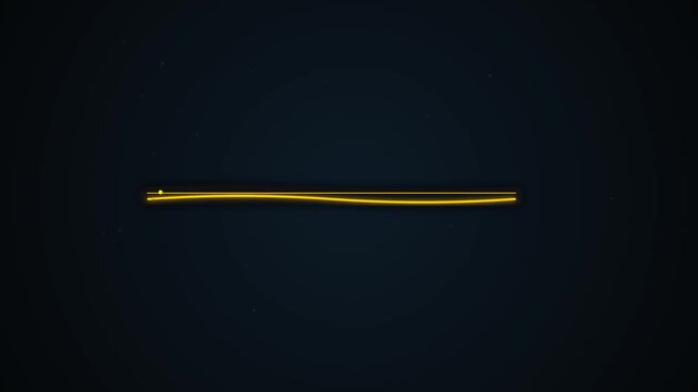 Sinuous Electric Eel with Yellow Bioluminescent Stripes Pulsing in Deep Dark Water