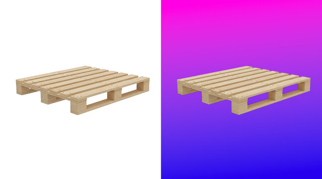 Lightweight wooden pallet flat pack arrangement