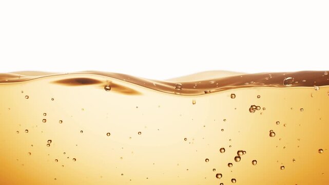 Flowing golden water surface background, 3d rendering.