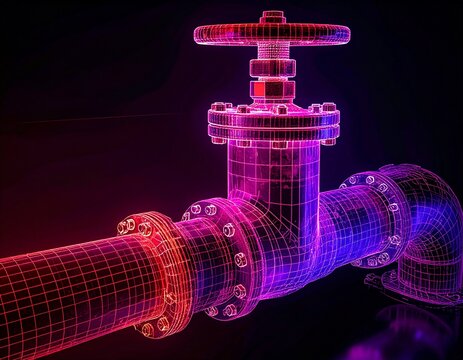 water pipe with valves