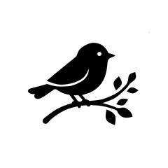 Obraz premium Bird on Branch Vector
