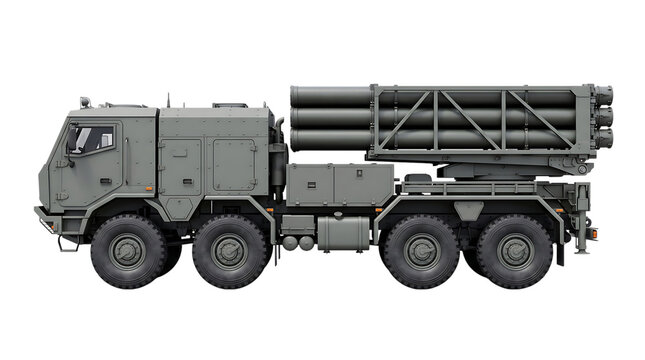 Generic Mobile Air Defense Missile Launcher Vehicle Travel Configuration Transparent PNG