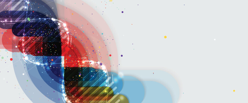Futuristic modern dna design, neural genetic pathways, molecular strands
