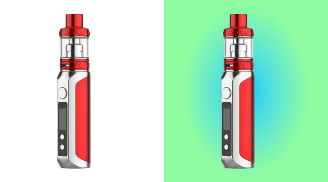 Modern electronic vaporizer device with red accents