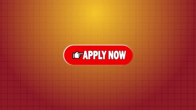 Red Animated Apply Now Button on Orange Grid Background   