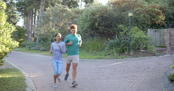Lifestyle videos outdoor of people doing activities , jogging together, man and woman enjoying outdo