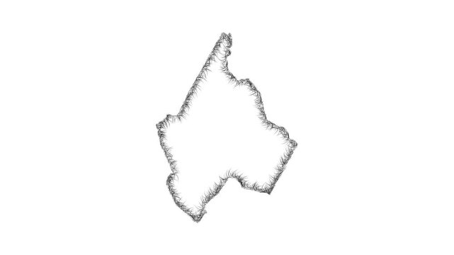 Sketch Avery outline map animation - smooth progressive reveal