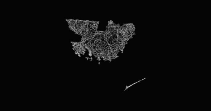 Sketch Hyde outline map animation - smooth progressive reveal