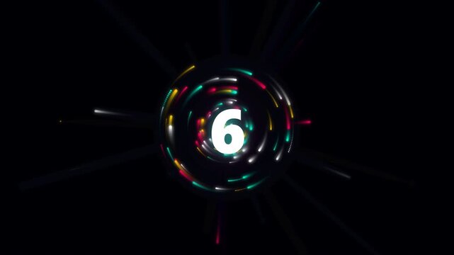 Happy new year 2027 countdown with glowing circular particles