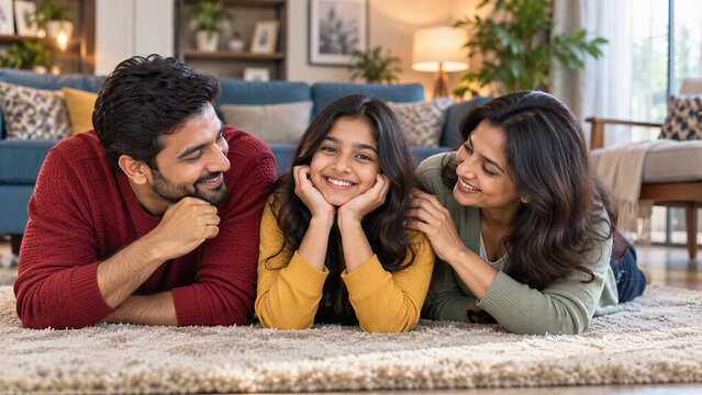 Happy Indian Family Spending Quality Time Together at Home