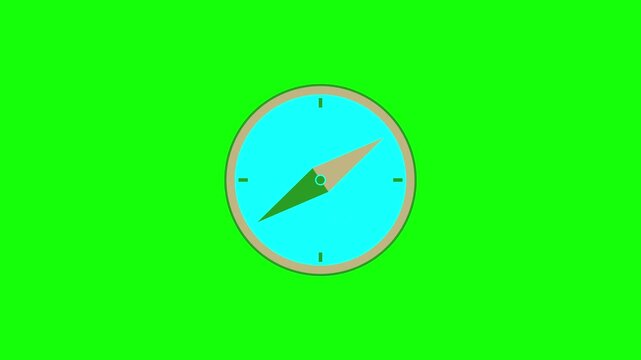 Compass Animation Icon for Travel and Navigation Design