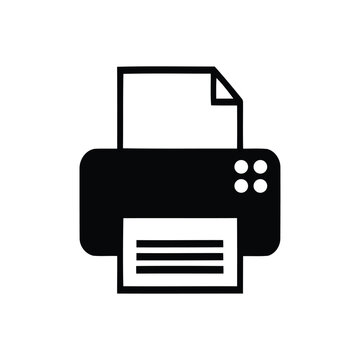 Printer Printing Document Vector Line Icon
