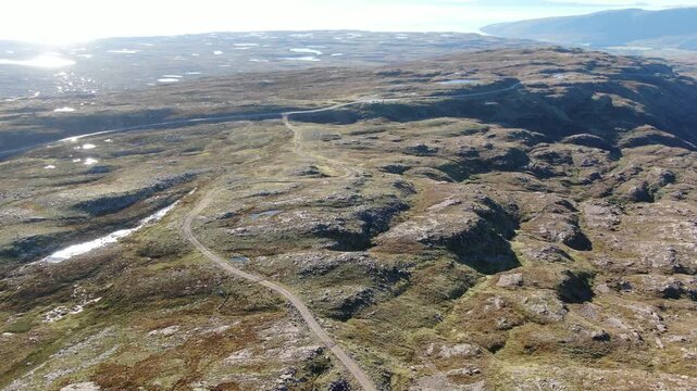 Bealach na Ba Scotland highland road stunning view sunny day drone aerial view