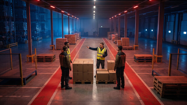 Supervisor Coaches New Warehouse Recruits on Staging Routes