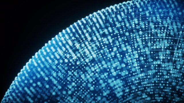 Blue technology grid hole background, 3d rendering.