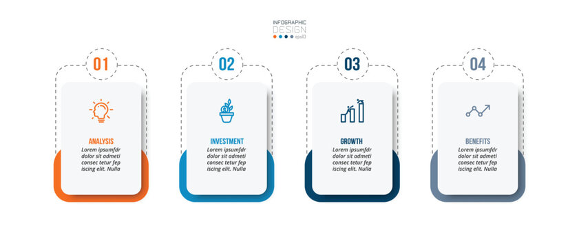 Option label infographic template for report and presentation about Business Or Marketing and Education.