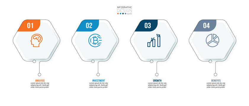 Infographic template design with show option for present information business