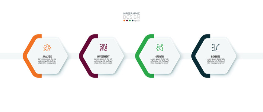 Timeline chart business infographic template.