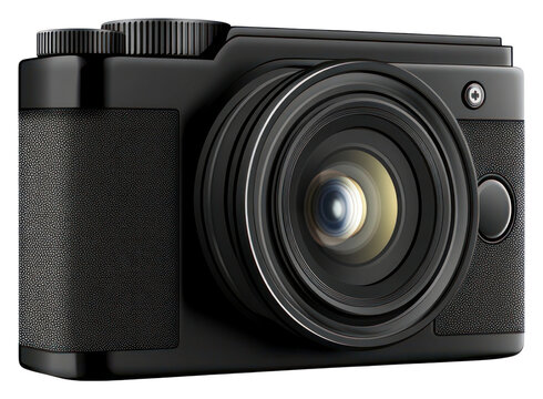 PNG Black Compact camera with zoom lens photography black electronics.