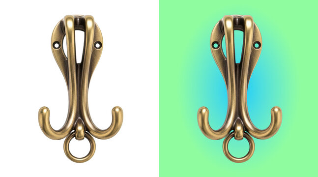 Vintage brass coat hook