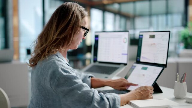Compliance Officer Reviews Risk Dashboard