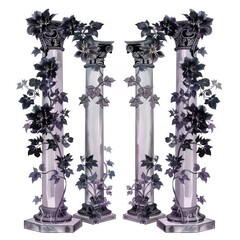Obraz premium Gothic wedding pillar architecture illustration columns.