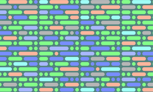 Abstract geometric background with colorful rounded lines and dots representing data or code