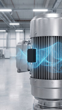 Industrial motor, sensor, energy, safety, ai modern factory supports efficient automation and precise monitoring with calm technological