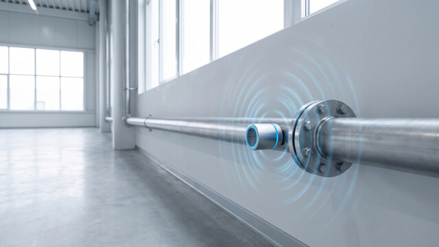 Industrial pipe sensor energy safety ai factory interior