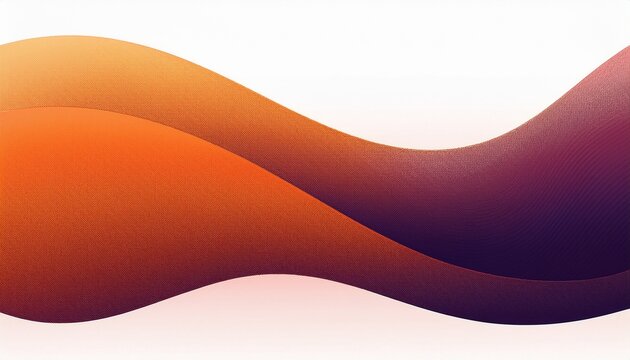 grainy orange to dark purple wave gradient on white background with curved abstract shape for overlays posters and web design