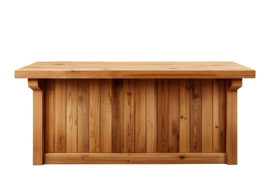 Modern rustic wooden service counter symbol