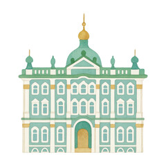 Fototapeta premium PNG Elegant watercolor architectural illustration