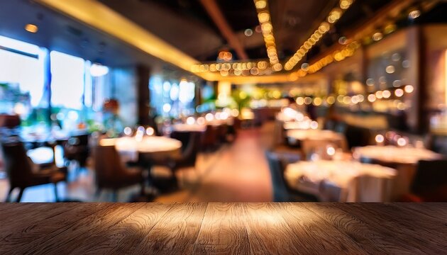 blurred restaurant interior modern luxury dining room bar lounge background bokeh abstract dinner evening hospitality fine dining commercial space
