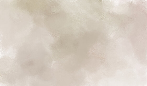 Abstract beige watercolor texture with soft cloudy forms and subtle paper grain creating calm neutral background for design