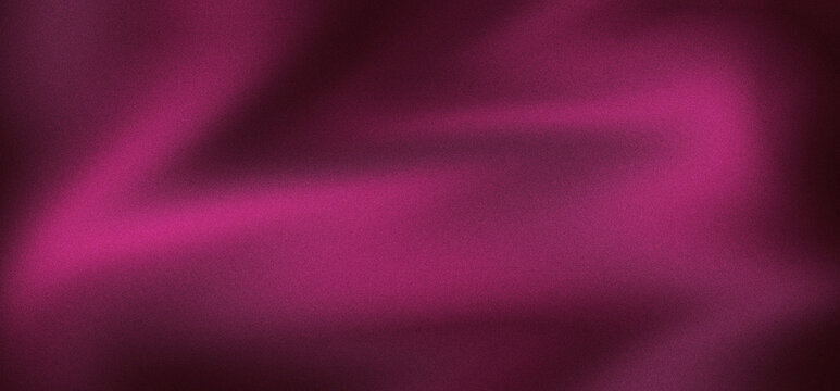 Abstract magenta fabric texture with soft folds and dramatic gradient shadows creates luxurious textile background for creative design applications