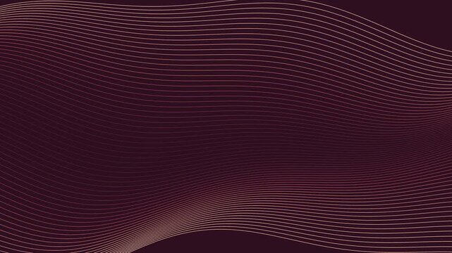 Topographic contour tides forming an undulating landscape in copper rose