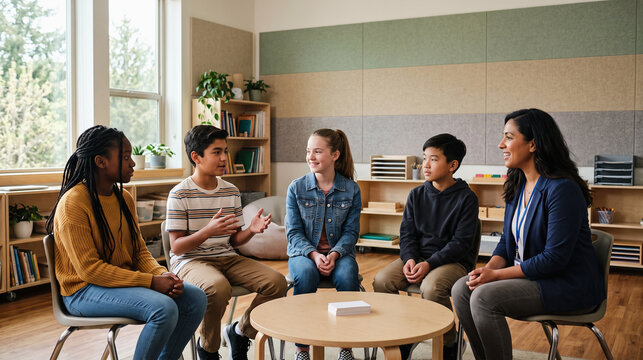 Students come together for an inclusive speaking class