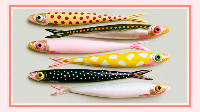 Colorful Decorative Fish Figurines for Home Decor and Art Projects