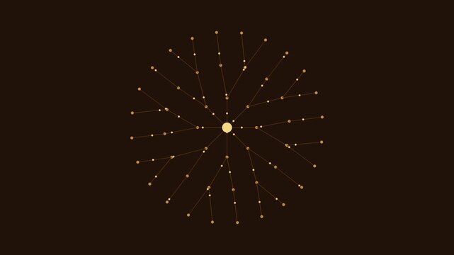 Radial inference network routing luminous data packets in compute amber