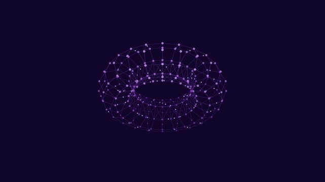 Toroidal neural manifold with circulating connected data in quantum violet