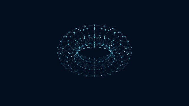 Toroidal neural manifold with circulating connected data in neural cyan