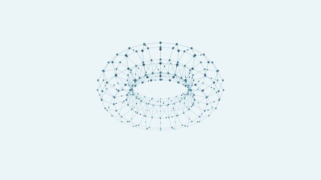 Toroidal neural manifold with circulating connected data in research ice