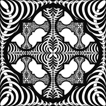 Abstract, Doodle, abstract lines with no fixed form combine to create images, complex patterns, shell motifs, carpet designs, print patterns, wallpaper, fabric, covers.