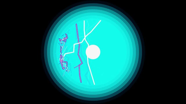 High quality seamless high-voltage lightning plasma loop featuring ball lightning.Ideal for sci-fi backgrounds, energy intros, physics documentaries, technology visuals, and microstock video backdrop.