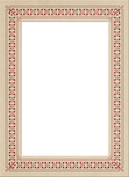 Vintage photo frame with blank space for picture or text.