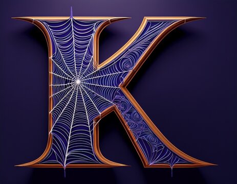 spider web style letter k