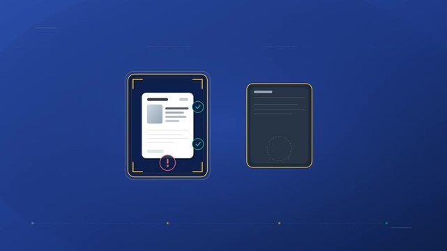 KYC Verification Animation, Document Scan X-Ray Style, Account Approval Flow UI