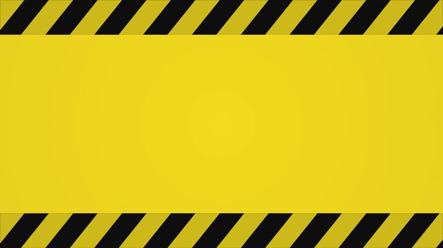 yellow and black caution tape grunge background with industrial warning stripes