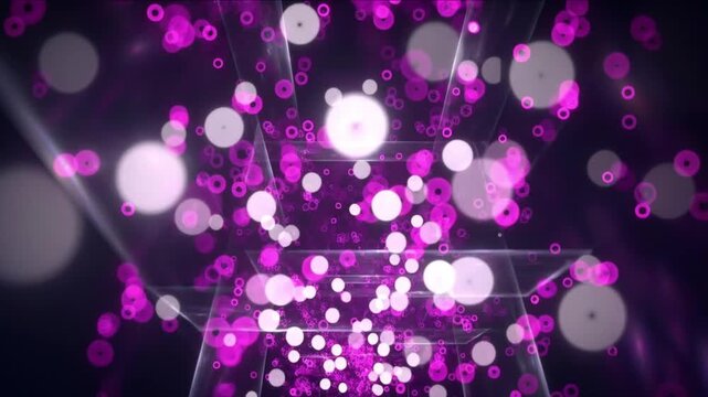 ファブリペロー共振器の光波面が真空中へ上昇する光学実験用背景映像